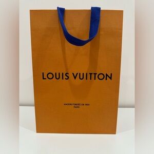 Louis Vuitton Orange Paper Shopping Bag | Size 9.75x4.5x14 inches